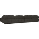  Manufacturer Color_Brown -- Ames 136" Brown Boucle Fabric Upholstered 6 pc Modular Sectional IMAGE 6