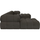  Manufacturer Color_Brown -- Ames 136" Brown Boucle Fabric Upholstered 6 pc Modular Sectional IMAGE 7