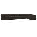  Manufacturer Color_Brown -- Ames 170" Brown Boucle Fabric Upholstered 6 pc Modular Sectional IMAGE 13