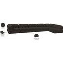 Meridian Ames Brown Boucle Fabric Modular Sectional IMAGE 14