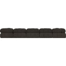  Manufacturer Color_Brown -- Ames 170" Brown Boucle Fabric Upholstered 6 pc Modular Sectional IMAGE 3