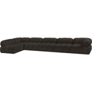  Manufacturer Color_Brown -- Ames 170" Brown Boucle Fabric Upholstered 6 pc Modular Sectional IMAGE 6