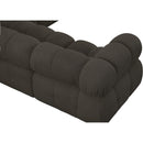  Manufacturer Color_Brown -- Ames 136" Brown Boucle Fabric Upholstered 6 pc Modular Sectional IMAGE 13