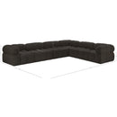  Manufacturer Color_Brown -- Ames 136" Brown Boucle Fabric Upholstered 6 pc Modular Sectional IMAGE 15