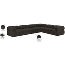  Manufacturer Color_Brown -- Ames 136" Brown Boucle Fabric Upholstered 6 pc Modular Sectional IMAGE 16