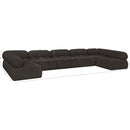  Manufacturer Color_Brown -- Ames 170" Brown Boucle Fabric Upholstered 7 pc Modular Sectional IMAGE 15