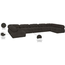 Meridian Ames Brown Boucle Fabric Modular Sectional IMAGE 16