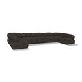  Manufacturer Color_Brown -- Ames 170" Brown Boucle Fabric Upholstered 7 pc Modular Sectional IMAGE 1
