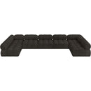  Manufacturer Color_Brown -- Ames 170" Brown Boucle Fabric Upholstered 7 pc Modular Sectional IMAGE 5