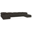  Manufacturer Color_Brown -- Ames 170" Brown Boucle Fabric Upholstered 7 pc Modular Sectional IMAGE 12