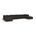  Manufacturer Color_Brown -- Ames 170" Brown Boucle Fabric Upholstered 7 pc Modular Sectional IMAGE 1