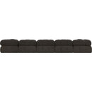  Manufacturer Color_Brown -- Ames 170" Brown Boucle Fabric Upholstered 7 pc Modular Sectional IMAGE 3