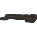 Meridian Ames Brown Boucle Fabric Modular Sectional IMAGE 6