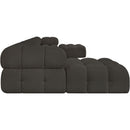  Manufacturer Color_Brown -- Ames 170" Brown Boucle Fabric Upholstered 7 pc Modular Sectional IMAGE 7