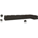 Meridian Ames Brown Boucle Fabric Modular Sectional IMAGE 16