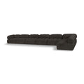  Manufacturer Color_Brown -- Ames 204" Brown Boucle Fabric Upholstered 7 pc Modular Sectional IMAGE 1