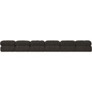 Meridian Ames Brown Boucle Fabric Modular Sectional IMAGE 3