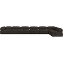 Meridian Ames Brown Boucle Fabric Modular Sectional IMAGE 4