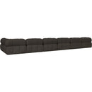  Manufacturer Color_Brown -- Ames 204" Brown Boucle Fabric Upholstered 7 pc Modular Sectional IMAGE 6