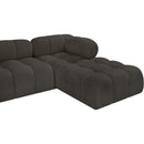  Manufacturer Color_Brown -- Ames 204" Brown Boucle Fabric Upholstered 7 pc Modular Sectional IMAGE 9