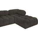 Meridian Ames Brown Boucle Fabric Modular Sectional IMAGE 9