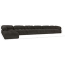  Manufacturer Color_Brown -- Ames 204" Brown Boucle Fabric Upholstered 7 pc Modular Sectional IMAGE 13