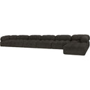  Manufacturer Color_Brown -- Ames 204" Brown Boucle Fabric Upholstered 7 pc Modular Sectional IMAGE 5