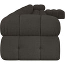  Manufacturer Color_Brown -- Ames 204" Brown Boucle Fabric Upholstered 7 pc Modular Sectional IMAGE 6