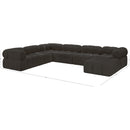  Manufacturer Color_Brown -- Ames 136" Brown Boucle Fabric Upholstered 7 pc Modular Sectional IMAGE 17