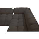  Manufacturer Color_Brown -- Ames 136" Brown Boucle Fabric Upholstered 8 pc Modular Sectional IMAGE 13