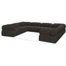  Manufacturer Color_Brown -- Ames 136" Brown Boucle Fabric Upholstered 8 pc Modular Sectional IMAGE 16
