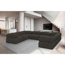  Manufacturer Color_Brown -- Ames 136" Brown Boucle Fabric Upholstered 8 pc Modular Sectional IMAGE 2