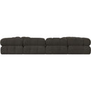  Manufacturer Color_Brown -- Ames 136" Brown Boucle Fabric Upholstered 8 pc Modular Sectional IMAGE 3