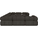  Manufacturer Color_Brown -- Ames 136" Brown Boucle Fabric Upholstered 8 pc Modular Sectional IMAGE 7
