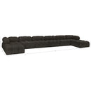  Manufacturer Color_Brown -- Ames 204" Brown Boucle Fabric Upholstered 8 pc Modular Sectional IMAGE 12
