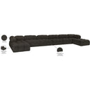  Manufacturer Color_Brown -- Ames 204" Brown Boucle Fabric Upholstered 8 pc Modular Sectional IMAGE 13