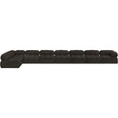  Manufacturer Color_Brown -- Ames 204" Brown Boucle Fabric Upholstered 8 pc Modular Sectional IMAGE 5