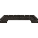 Manufacturer Color_Brown -- Ames 204" Brown Boucle Fabric Upholstered 8 pc Modular Sectional IMAGE 6