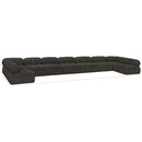 Meridian Ames Brown Boucle Fabric Modular Sectional IMAGE 12