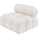  Manufacturer Color_Cream -- Ames Cream Boucle Fabric Upholstered Modular Armless Chair IMAGE 6