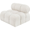 Meridian Ames Cream Boucle Fabric Armless IMAGE 6