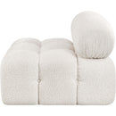  Manufacturer Color_Cream -- Ames Cream Boucle Fabric Upholstered Modular Armless Chair IMAGE 7