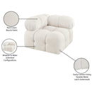  Manufacturer Color_Cream -- Ames Cream Boucle Fabric Upholstered Modular Corner Chair IMAGE 10