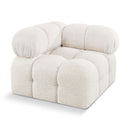  Manufacturer Color_Cream -- Ames Cream Boucle Fabric Upholstered Modular Corner Chair IMAGE 1