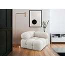  Manufacturer Color_Cream -- Ames Cream Boucle Fabric Upholstered Modular Corner Chair IMAGE 2