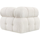 Meridian Ames Cream Boucle Fabric Corner IMAGE 3