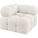  Manufacturer Color_Cream -- Ames Cream Boucle Fabric Upholstered Modular Corner Chair IMAGE 4