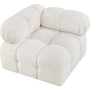 Meridian Ames Cream Boucle Fabric Corner IMAGE 5