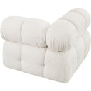 Meridian Ames Cream Boucle Fabric Corner IMAGE 6
