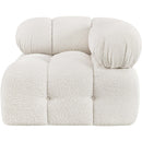  Manufacturer Color_Cream -- Ames Cream Boucle Fabric Upholstered Modular Corner Chair IMAGE 7